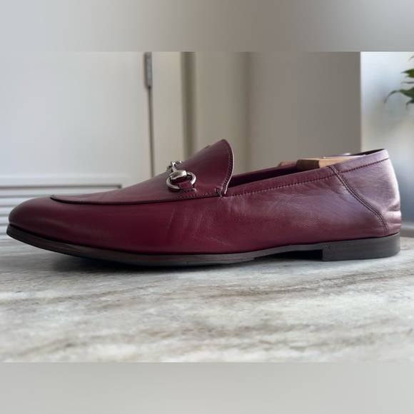 GUCCI BRIXTON Horsebit Leather Loafer Burgundy Maroon 12/ 12.5 1953 Red JORDAAN main image 7